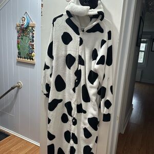Cow Print Hooded Onesie